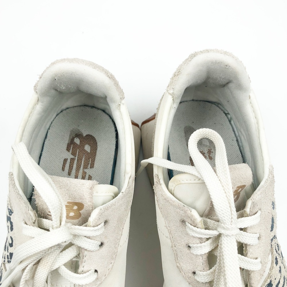 New Balance Shoes Womens 9 327 Moonbeam Leopard Sneakers White Tan Trainers - Picture 6 of 16